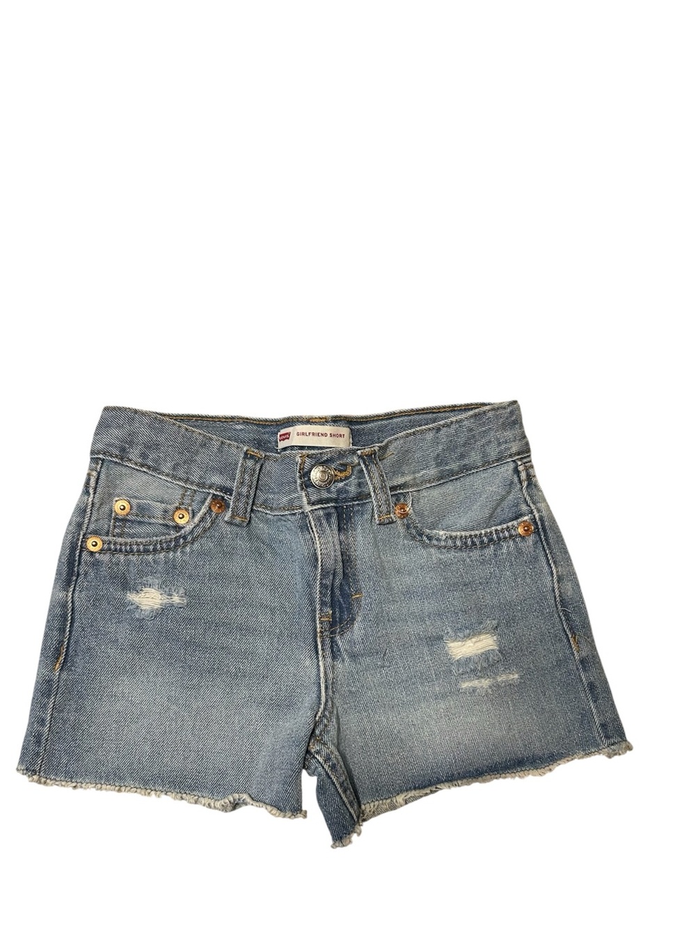 Levi's Distressed Denim Girlfriend Kid’s Shorts